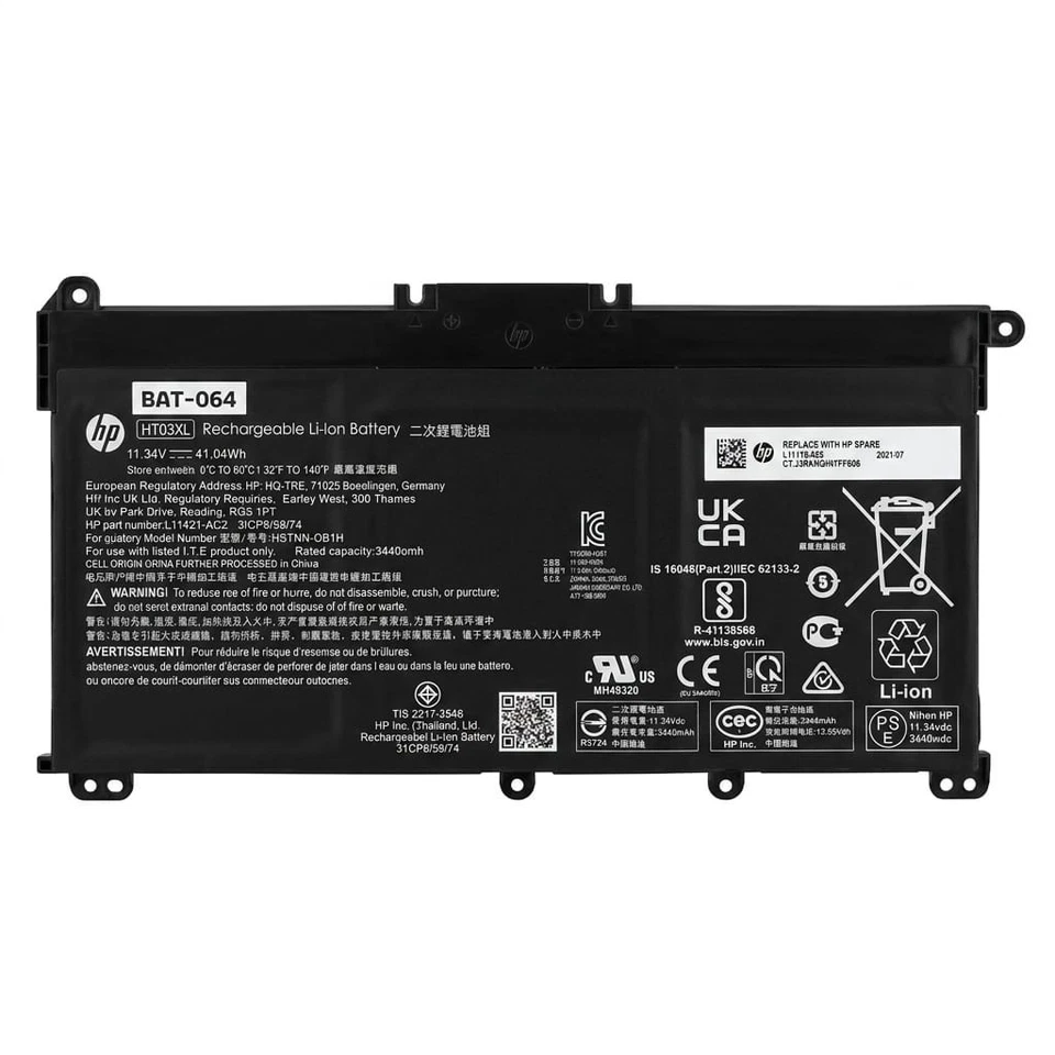 Genuine HP HT03XL Laptop Battery for HSTNN-DB9D, HSTNN-OB1H, HSTNN-DB8R. - Image 1 of 1