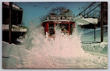 Train, Boston MBTA Show Plow Winter of 1978, Vintage Postcard