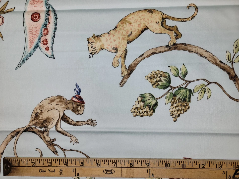 5 3/4 Yds Stroheim & Romann Cathay Pastoral 100% Chintz Cotton 54" Wide - Image 2 of 2