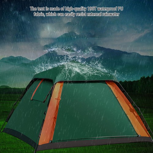 3-4 Person Camping Tent Instant Easy Pop Up Tents Portable Easy Set Up Tent V2K5 - Picture 7 of 12
