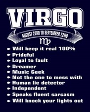 Virgo Keep It Real Prideful Loyal Dreamer Zodiac Astronomy Constellation -MAGNET