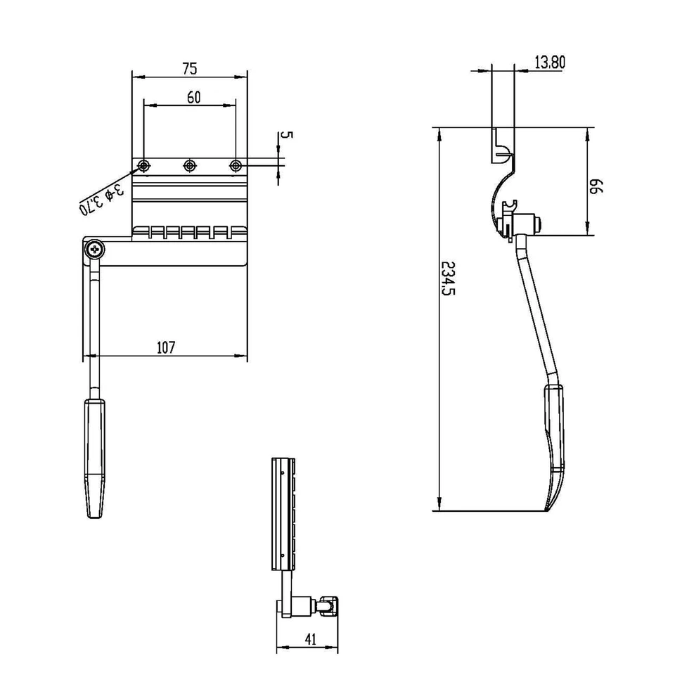 Cordal de trémolo Vibrola largo/corto se adapta a SG/ES con cordal estilo maestro Foto 3 de 4