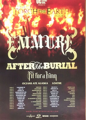 EMMURE  2017  TOUR - orig. Concert Poster - Konzert Plakat - DIN A1 xx