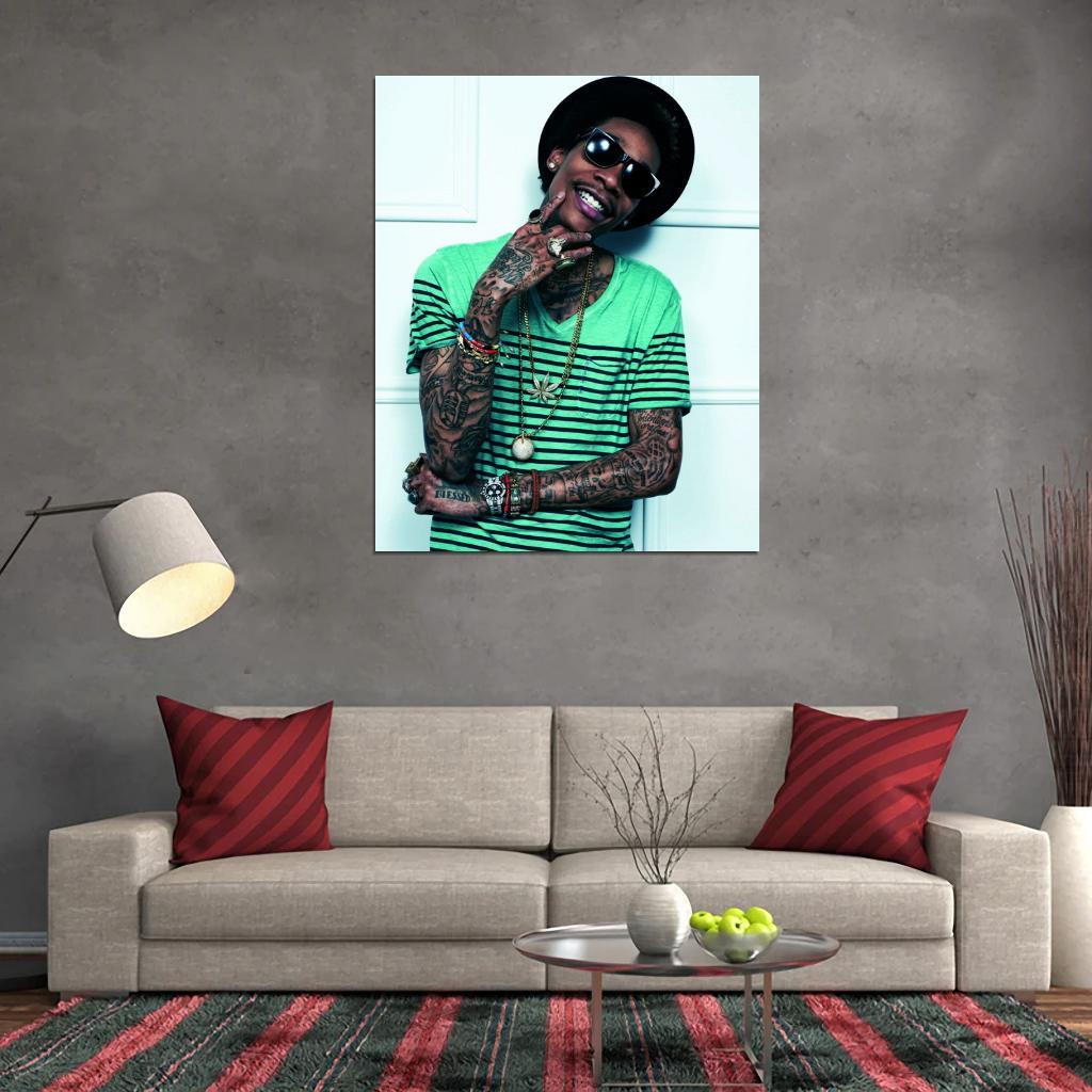 V4790 Wiz Khalifa Tattoos Smile Sunglasses Rap Hip Hop Decor WALL