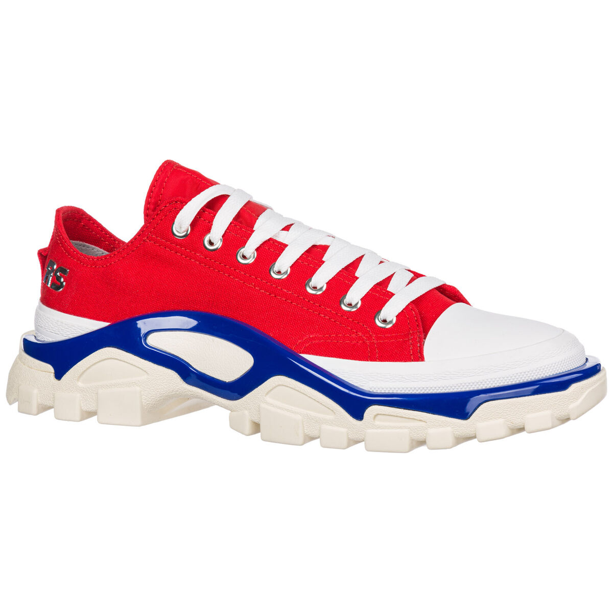 Adidas x Raf Simons Detroit Runner Sneaker Red/Blue/White Adidas x Raf Simons Detroit Runner Sneaker Red/Blue/White
