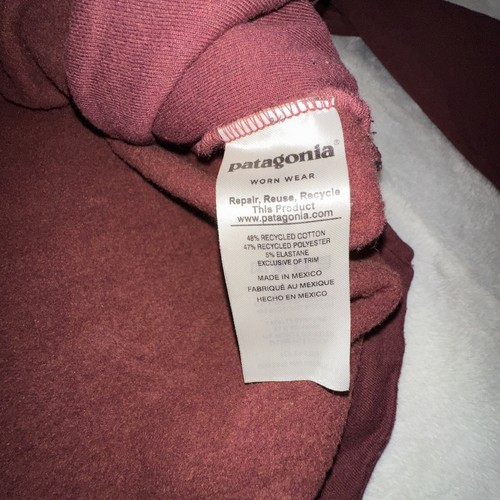 Patagonia Hoodie Womens Small Red Crop Sweatshirt Sweater Fitz Roy Bear Uprisal - Picture 7 of 8