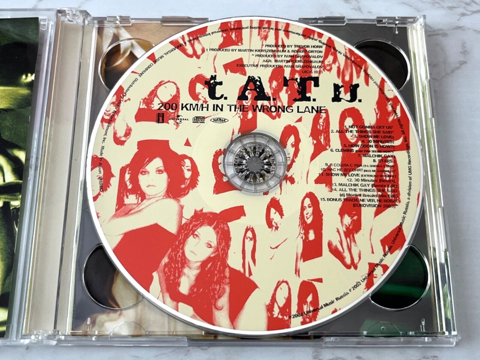 T.A.T.U. 200 KM/H In The Wrong Lane CD/DVD DELUXE ED. JAPAN IMPORT! w/Slipcase! Foto 3 de 4