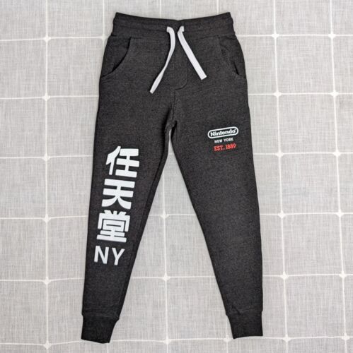 Nintendo World Official New York Kanji Japanese Sweatpant Mens Small Gray Jogger