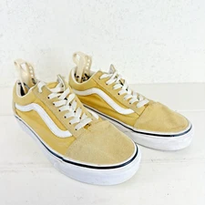 Vans Skate Old Skool Suede Canvas Shoes Banana Yellow Mens 6 Womens 7.5