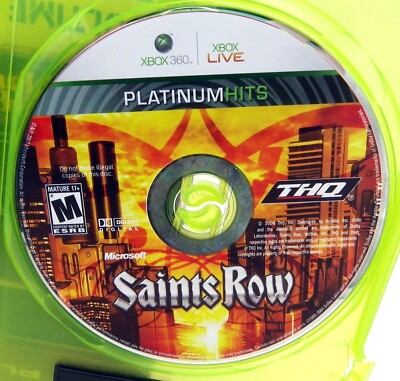 Saints Row Action 3rd Person Shooter Xbox 360 2004 Disc And Green Box Only