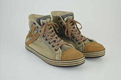 HOGAN REBEL Denim High Top Sneakers Men Size US 10