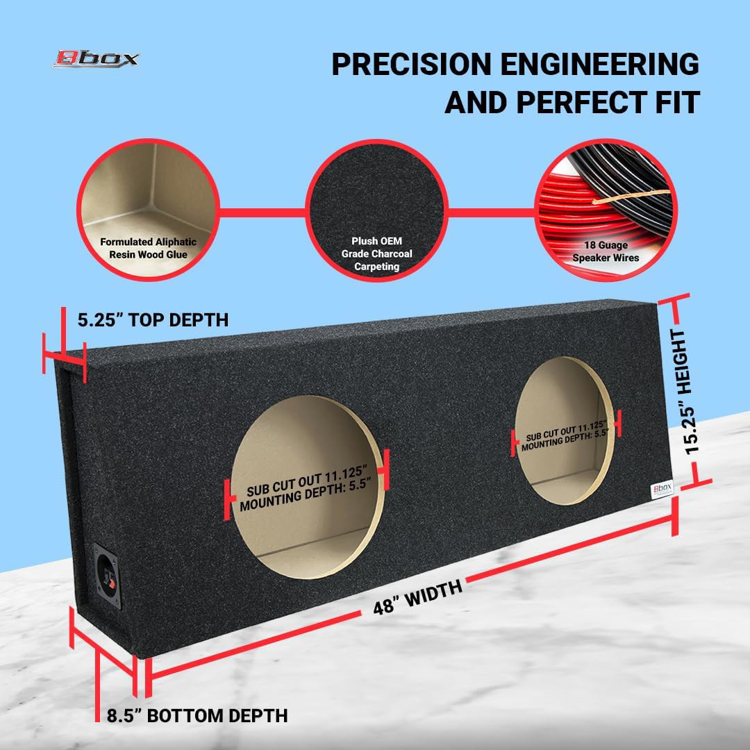 Bbox Dual Sealed 12 Inch Subwoofer Enclosure Pro Series Dual Sealed