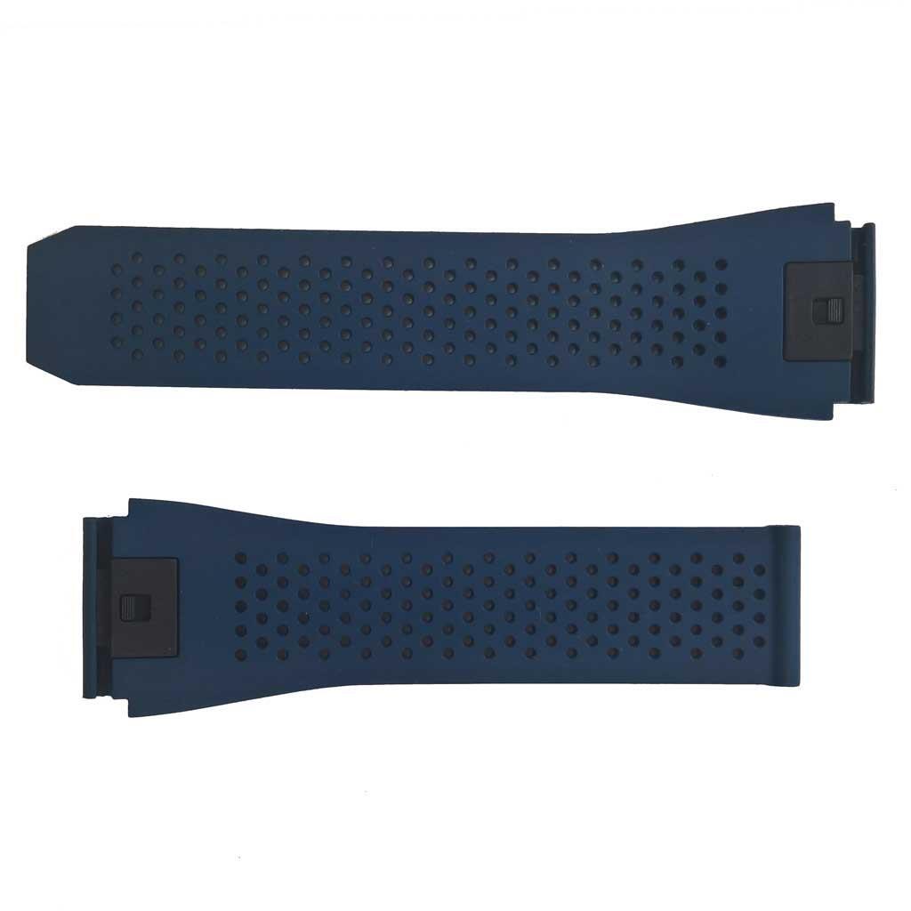 Blue FKM rubber strap to fit TAG Heuer Connected E3 & E4 45 mm