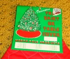 2 Vintage Quilted Christmas Tree Skirts 1-Red, 1-Green 1970s — photo 3