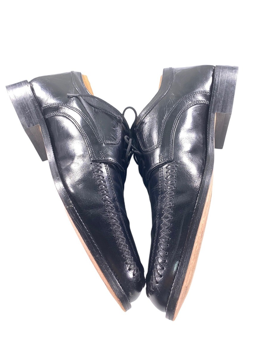 Stanley Blacker Mens Size 10.5 M Black Leather Shoe Lace Up  display picture 1