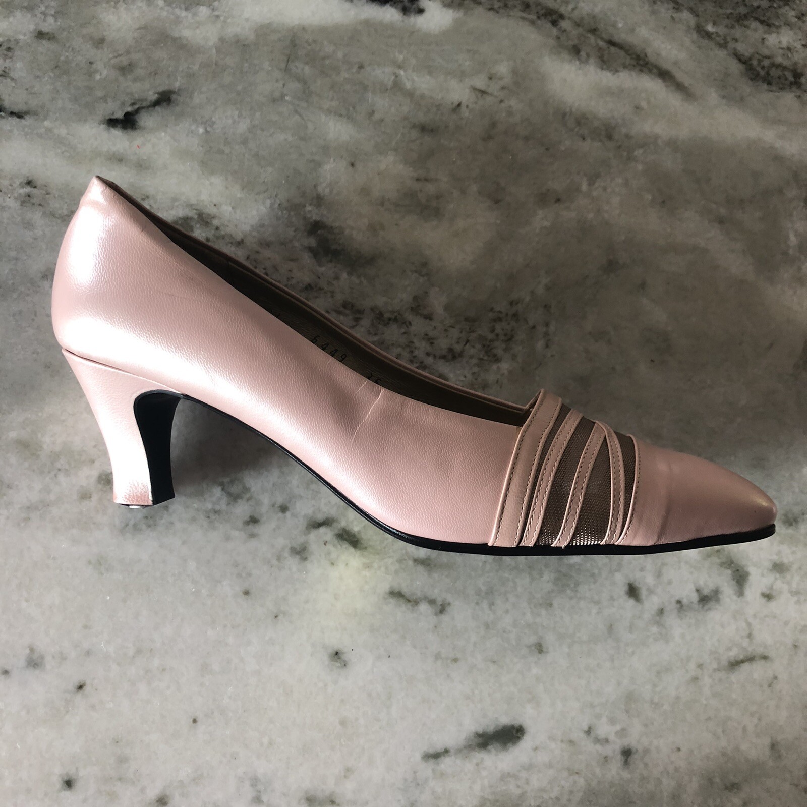 YVES SAINT LAURENT tacchi vintage in pelle rosa ~ taglia 36 IT (6 US)