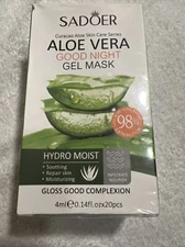 Sadoer Aloe Vera Good Night Gel Mask, repair skin, moisturizing