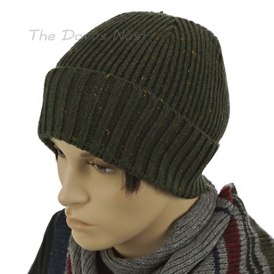 URBAN PIPELINE Men's Winter FLECKED GREEN BEANIE HAT Cap CUFF Multi-Color SPECKS