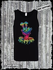 Liquid Blue Peace Mushroom Tank Top T-Shirt Licensed