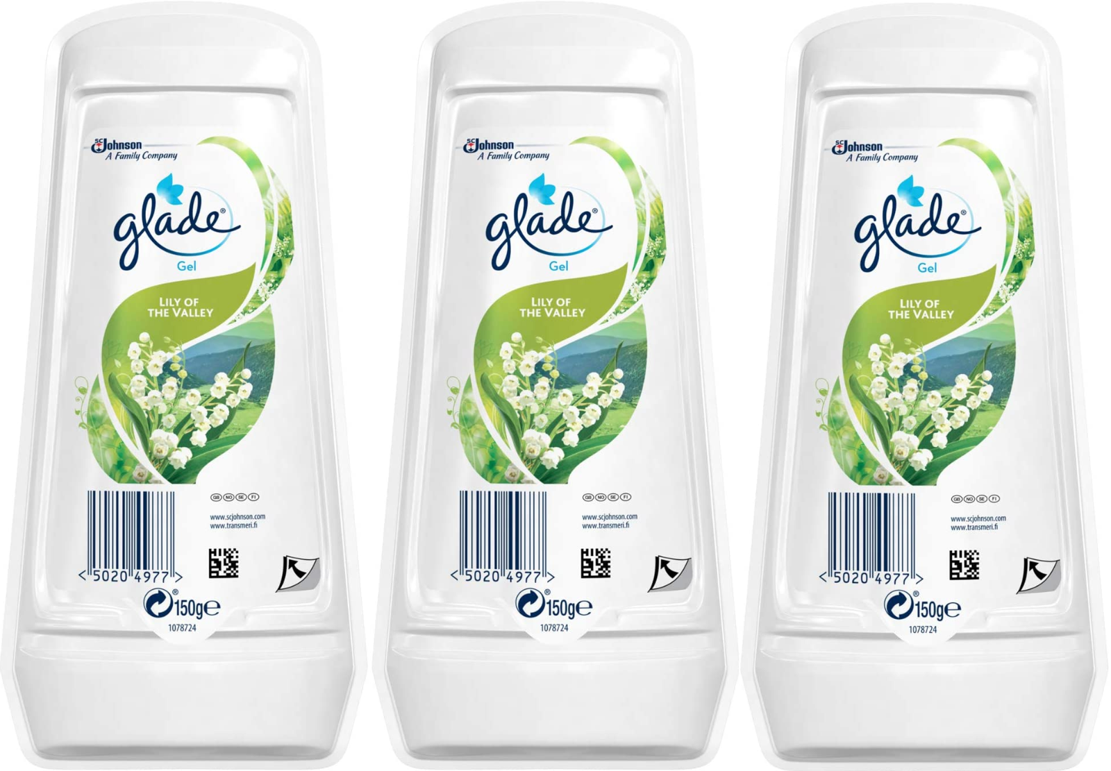 3 x Glade Solid Gel Air Freshener 150g Lily Of The Valley 50204977 eBay