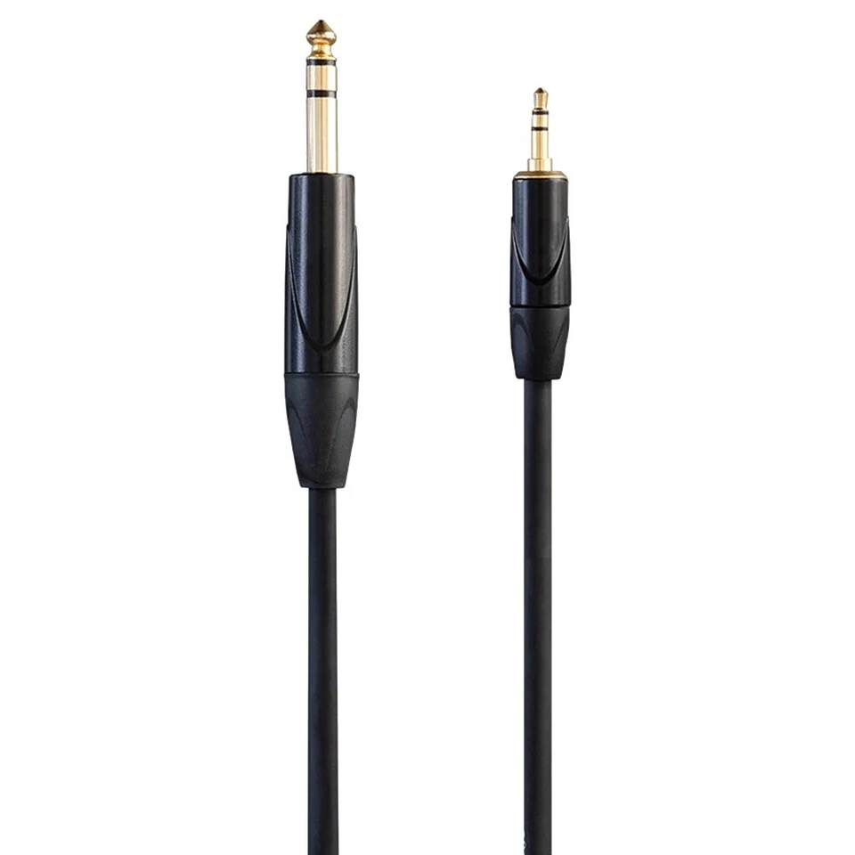 3x 6FT 3.5mm 1/8" Male to 6.35mm 1/4" Male TRS Stereo Professional Audio Cable - Image 2 of 4