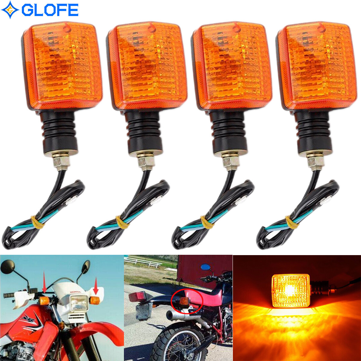 ホンダ CB750 教習車用表示灯 フロント 4Pcs (2 Rear + 2 Front) For Honda Nighthawk 750 Turn Signal Lights