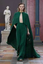 Valentino Evening Green Cape Effect Dress - BNWT - RRP$18,900 AUD