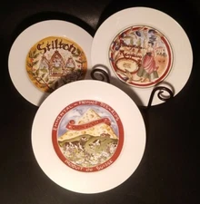 3x Restoration Hardware - Classic Cheese Pattern Snack Plates ~ 7 5/8"
