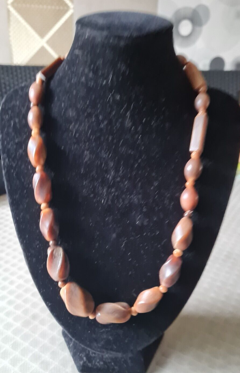 Collier Vintage En Ambre Et Bakélite – Occasion – Pièce Ancienne Unique