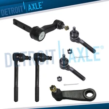 Front Tie Rod End Idler Pitman Arm Steering Kit Set 6pc for 4x4 Only