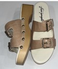 Nwt Free People tan croc print 2” wooden heel clog sandals, Sz 8M — photo 2
