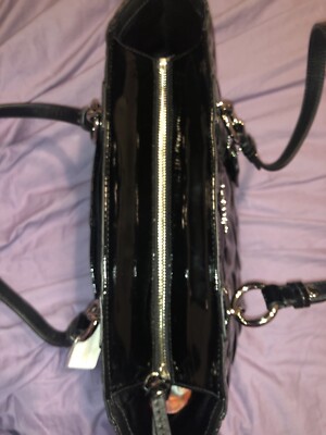 Coach Embossed Patent Leather Black Glossy Tote Purse Coach Embossed Patent Leather Black Glossy Tote Purse