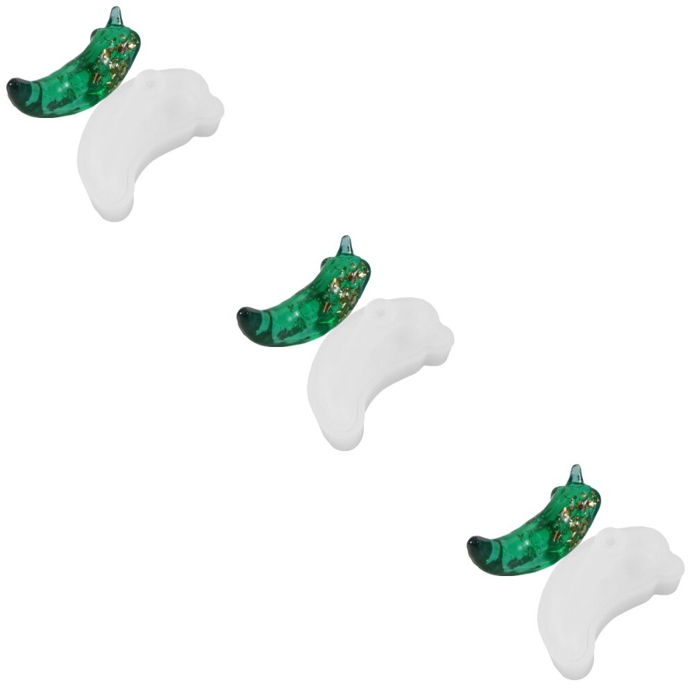 3D-Kuchen- Epoxidschmuck Silikonschmuck Silikonhalskette Chili Silikonohrring