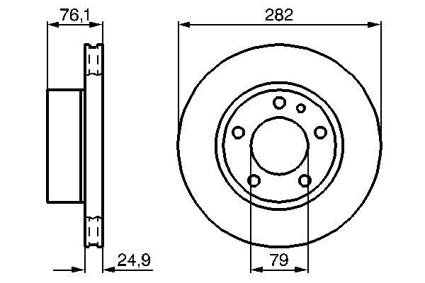 Disque de frein BOSCH 0 986 478 217 pack de 2 pour châssis BMW