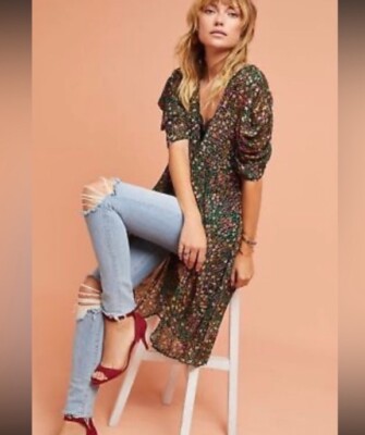 $148 Anthropologie Akemi Kin Valencia Valencia Floral Dress, XS Excellent Cond