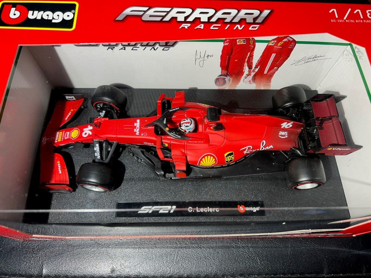 1/18 Bburago - 2021 FERRARI SF21 - #16 CHARLES LECLERC - NEW