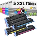 5x TONER 124A für HP Color LaserJet 1600 2600N 2605 DN 2605 DTN CM 1015 1017 MFP