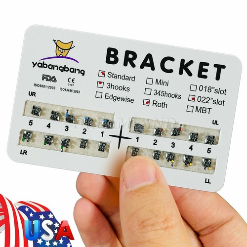 10x Dental Orthodontics Bracket Braces standard Roth 022 Slot 3 hooks #3 USA - Picture 7 of 12