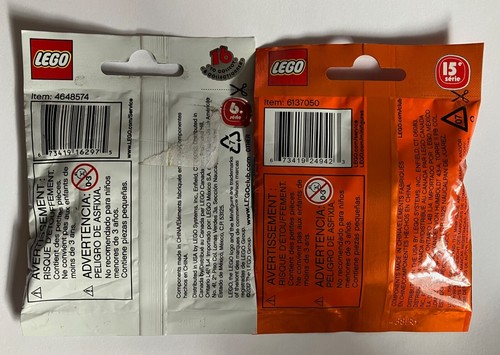 2x Lego 8827 71011 Series 6 & 15 CMF Minifigure Lot Sealed - Picture 3 of 3
