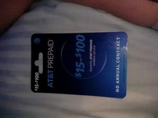 AT T prepaid refill card. 15- 100 Good for AT T PREPAID wireless service.   