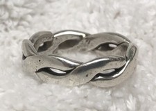 Double Row Braid Sterling Silver Band/Ring