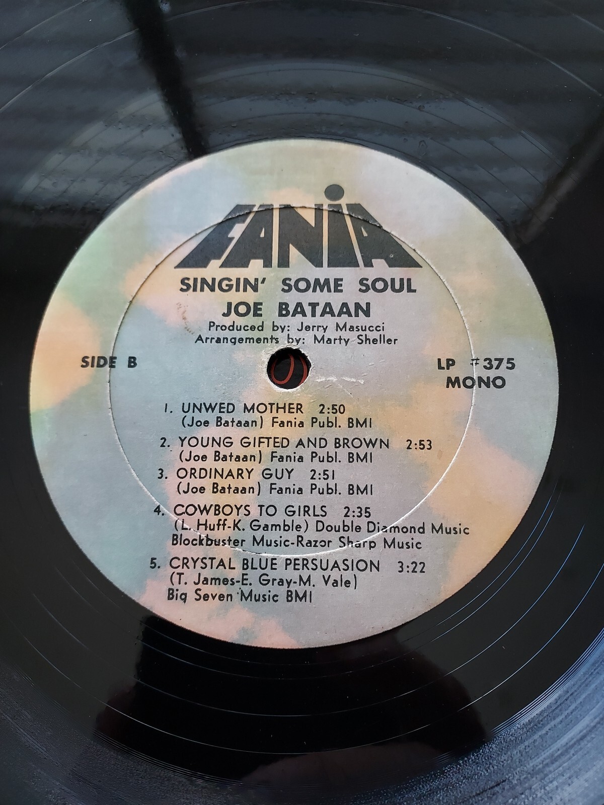 Joe Bataan Singin' Some Soul FANIA LP375 MONO VG/VG 5144 READ FIRST