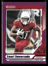 2024 Donruss #57 Emari Demercado Press Proof Purple Arizona Cardinals