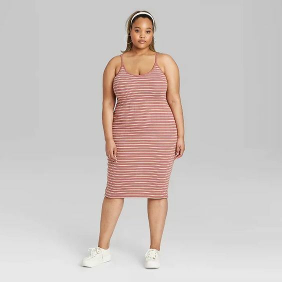Wild Fable Womens Brown Striped 