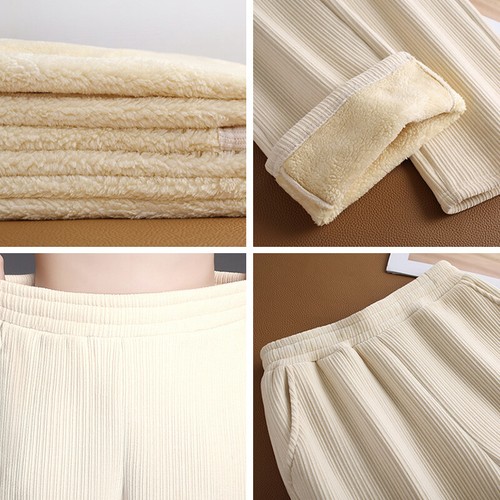 Womens Winter Warm Thick Trousers Thermal Fleece Lined Elastic Casual Pants - Picture 15 of 18