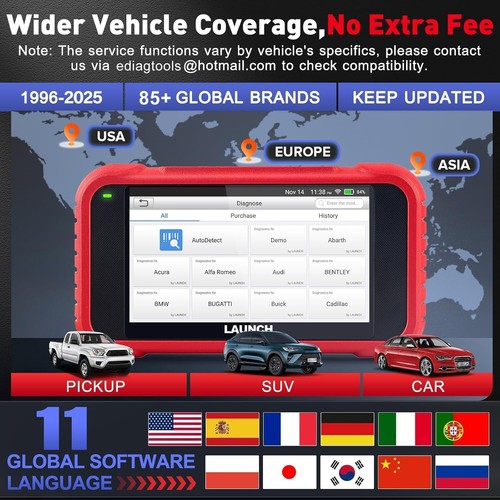 LAUNCH OBD2 Scanner CRP123E V2.0 Elite, Diagnostics Tool for Engine, ABS, SRS, A - Picture 8 of 14
