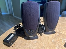 Dell Computer Speakers A215 With Power Supply Used - Excellent Condition Gray