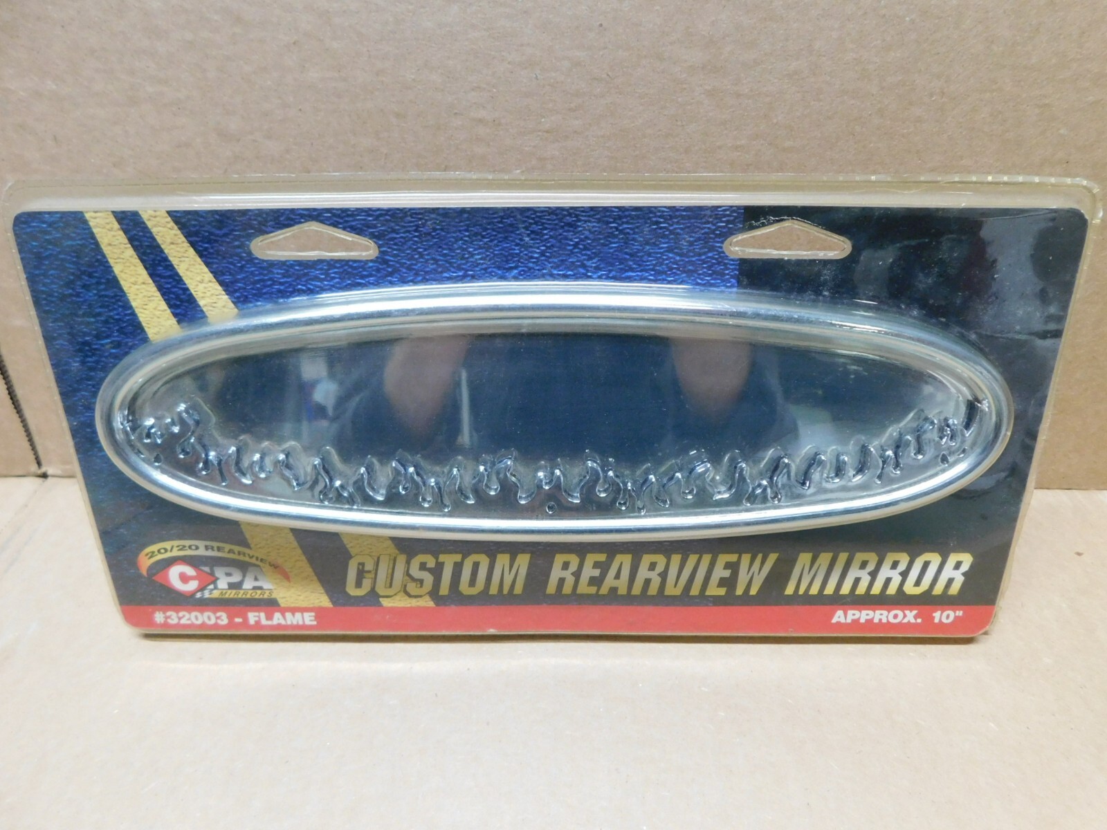 New CIPA Custom Chrome Flames Flame Rearview Mirror 10"  Car Truck SUV Hot Rod