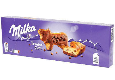 MILKA Tender Moo Soft Cake with Alpine Milk Chocolate Pieces 140g 4.9oz