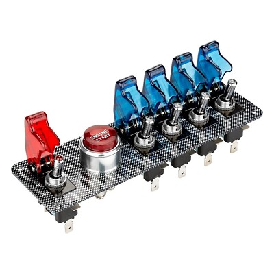 Jtron dc12v flip-up Ignition Switch Panel,5 in 1 car Engine Start Push Button...